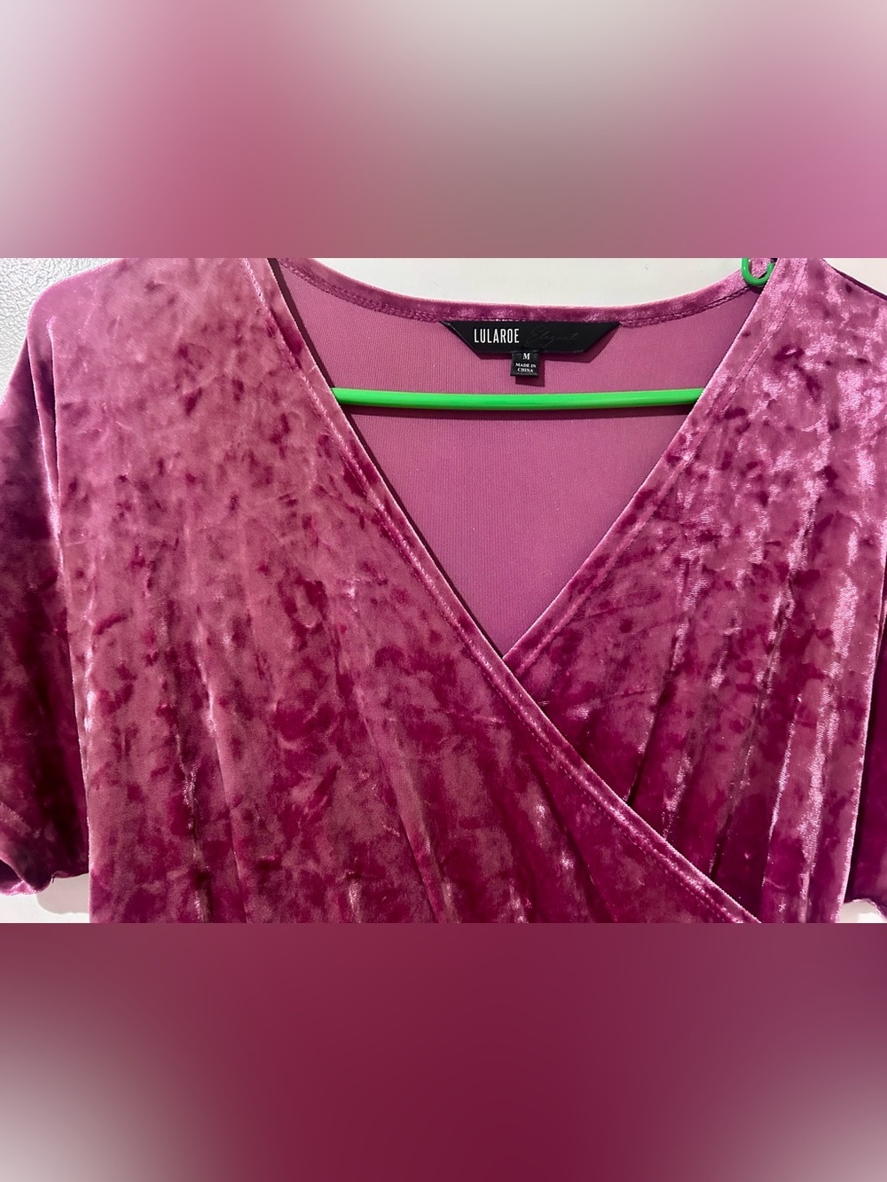 NWOT Velvet Maxi Noelle Dress in Pink Plum - Short Sleeves - Picture 3 of 6
